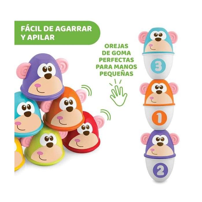 Chicco Juego de Bolos Animales con Pelota 11x15x9 cm Juguete Infantil 23
