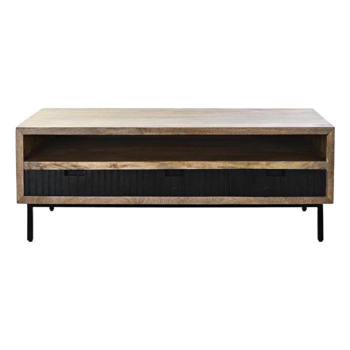 Mesa Centro DKD Home Decor Negro Marron Claro 60 x 45 x 120 cm 3