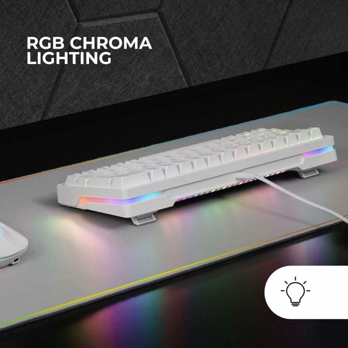 Teclado Gaming Mars Gaming MKMINIPROWYES Qwerty US Blanco 3 Teclado Gaming Mars Gaming MKMINIPROWYES Qwerty US Blanco 3