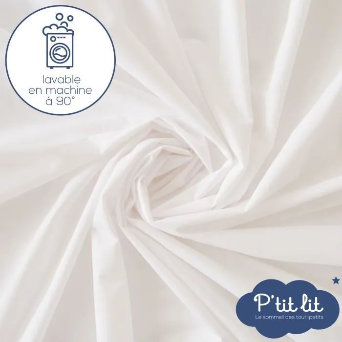 P'Tit Lit Juego de 2 Protectores de Colchón para Bebé 60x120 cm Impermeable y Microtranspirable Lavable Suave Silencioso 3