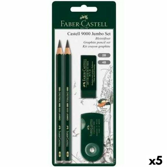 Set de Lápices Faber-Castell Negro (5 Unidades) 0 Set de Lápices Faber-Castell Negro (5 Unidades) 0