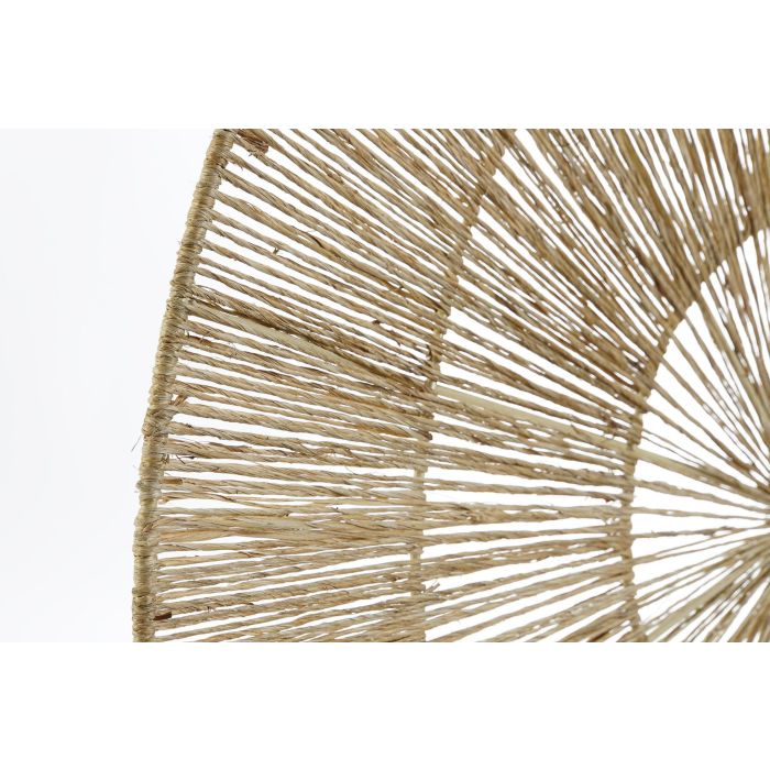 DKD Home Decor Decoracion Pared Balines Natural 60x60x0.5 cm 2 Unidades Yute Metal 1