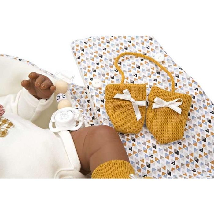 Muñeca reborn arias 45 cm rafael c/saco portabebe 19