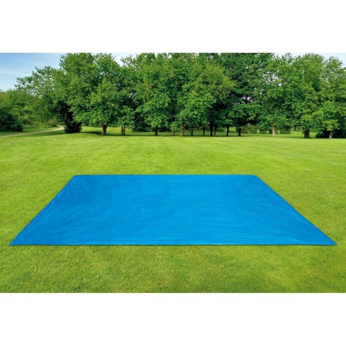 Intex Alfombrilla Cuadrada 472x472 cm para Piscinas Elevadas, Protección Adicional Ø hasta 4.57m, Espesor 0.13mm 2