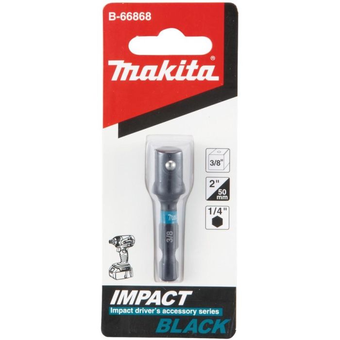Makita B-66868 Adaptador Vástago Hexagonal 3/84KT - 1/4 6KT para Puntas de 9.53mm, Longitud 50mm