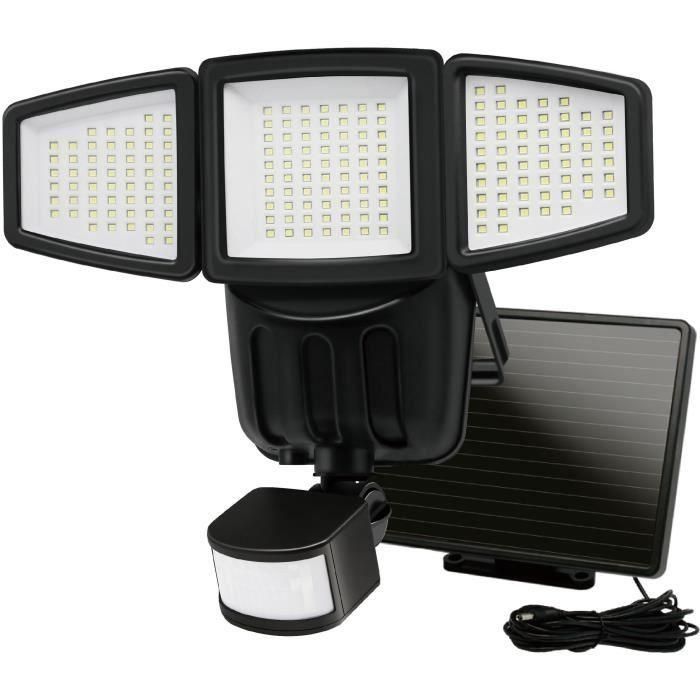 Foco solar de 3 cabezales GALIX G4442 - 1500 lúmenes - 182 LED SMD - Modo de funcionamiento automático o forzado 1 Foco solar de 3 cabezales GALIX G4442 - 1500 lúmenes - 182 LED SMD - Modo de funcionamiento automático o forzado 1