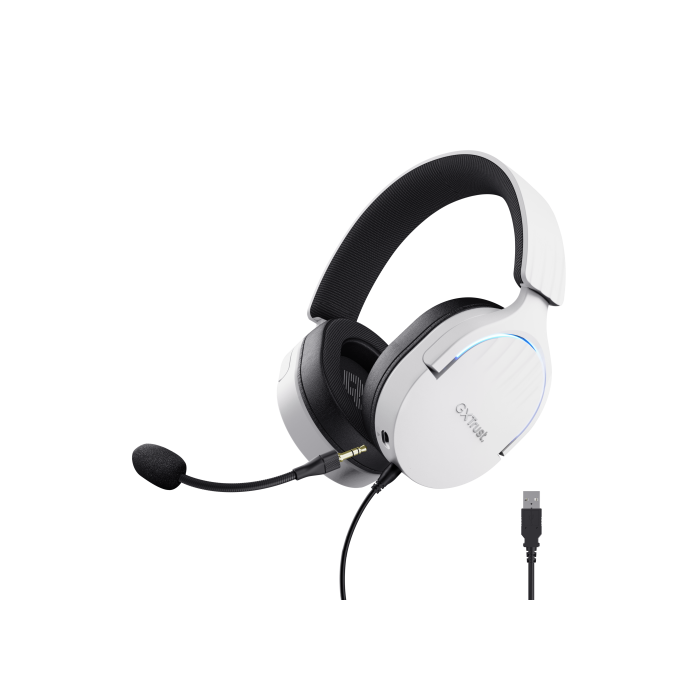 Trust 25302 Auriculares Alámbrico Diadema USB tipo A Negro, Blanco para Motocicleta