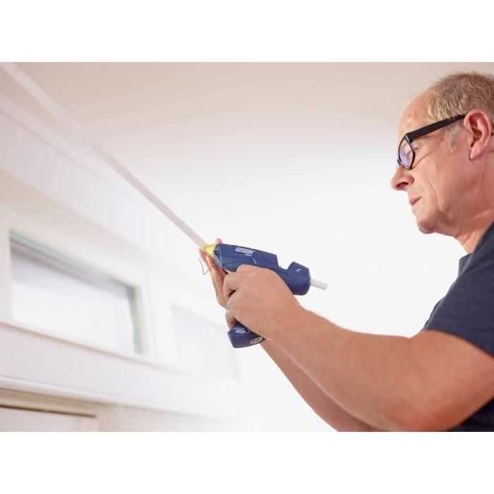 Rapid CG270 Pistola de pegamento inalámbrica con 7 minutos de autonomía, versátil para interiores y exteriores, incluye 10 barras de cola 4