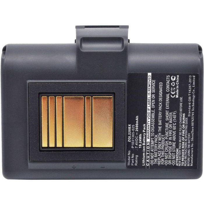 CoreParts P1023901 P1023901-LF Batería de Repuesto para Impresora Zebra Li-ion 19.24Wh 7.4V 2600mAh Negra 2