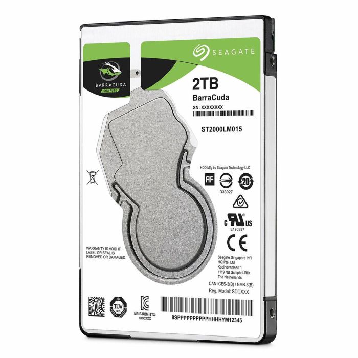 Disco Duro Seagate Barracuda 2,5" 2 TB 2 TB SSD 2