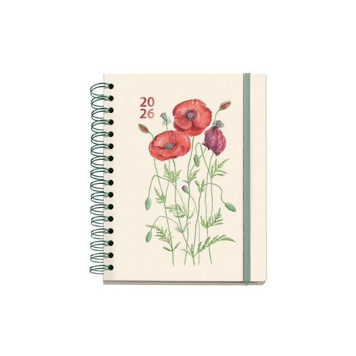 Agenda Anual (2026) Miquelrius Trends Entredos Wire-O Tapa Extra Con Goma Plus 155X213 S/V Apais. Amapola