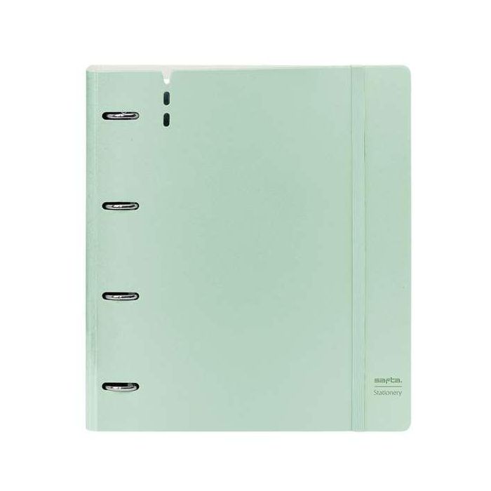 Carpeta Con Recambio Safta Din A4 Cuadro 5 mm Polipropileno Foam 4 Anillas 35 mm Verde Claro Carpeta Con Recambio Safta Din A4 Cuadro 5 mm Polipropileno Foam 4 Anillas 35 mm Verde Claro