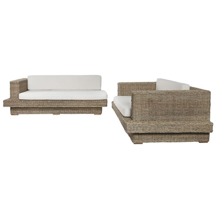 DKD Home Decor Indo 1c25 Sofá de Jardín/Salón Natural Fibra y Teca, Set 3 Piezas con Cojines, 192 cm Ancho 12 DKD Home Decor Indo 1c25 Sofá de Jardín/Salón Natural Fibra y Teca, Set 3 Piezas con Cojines, 192 cm Ancho 12