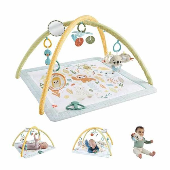 Manta gimnasio animales fisher-price sensimals. con 6 juguetes sensoriales portatiles. 1