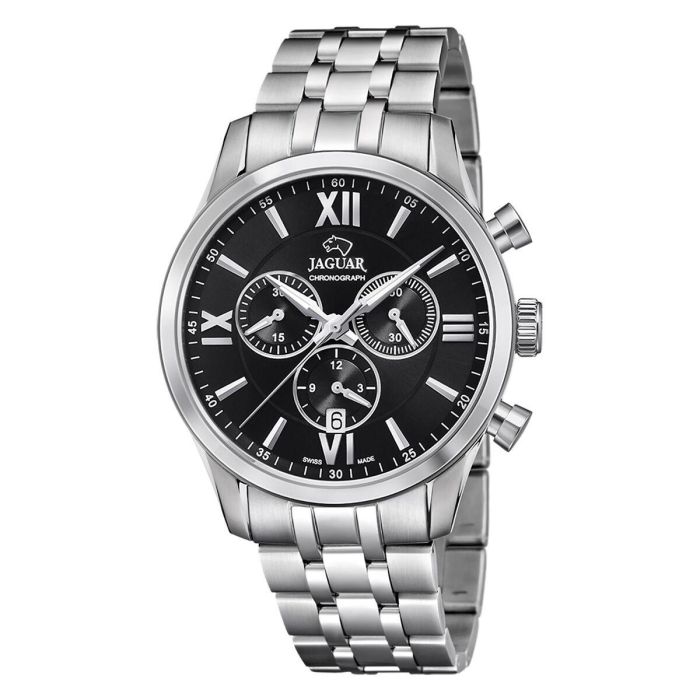 Reloj Hombre Jaguar J963/4 Negro Plateado Reloj Hombre Jaguar J963/4 Negro Plateado