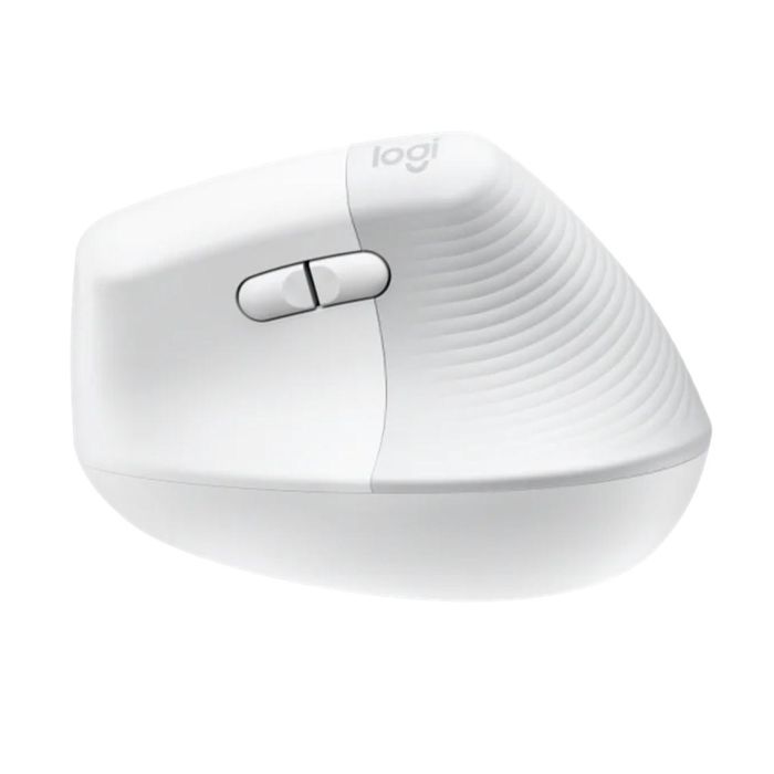 Logitech Ratón Vertical Lift 6 Inalámbrico Blanco Crudo Ergonómico Inalámbrico Bluetooth y Logi Bolt hasta 4000 DPI 6 Botones Programables 3