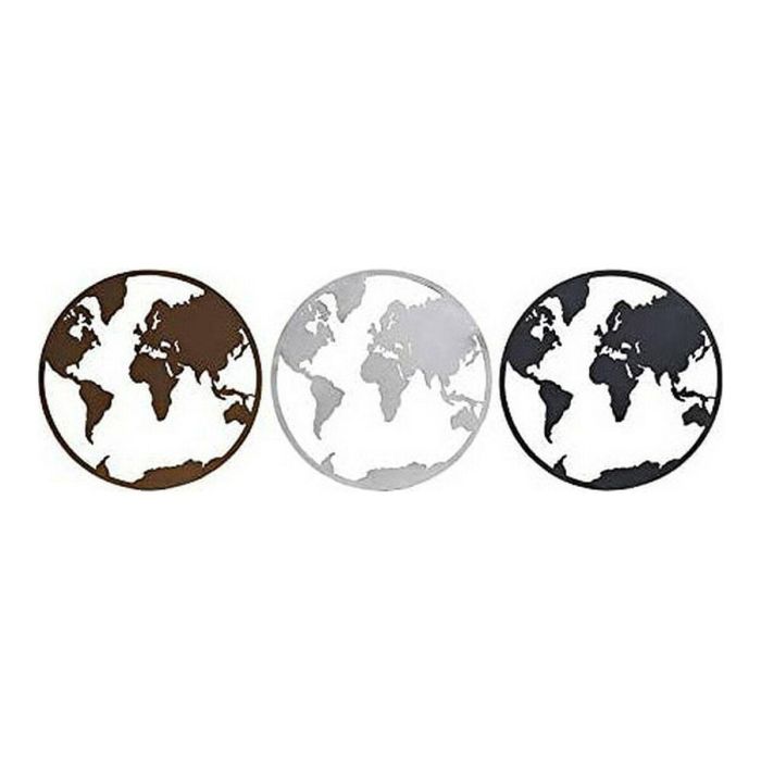 Decoracion Pared DKD Home Decor Negro Blanco 1 x 40 x 40 cm (3 Unidades) Decoracion Pared DKD Home Decor Negro Blanco 1 x 40 x 40 cm (3 Unidades)