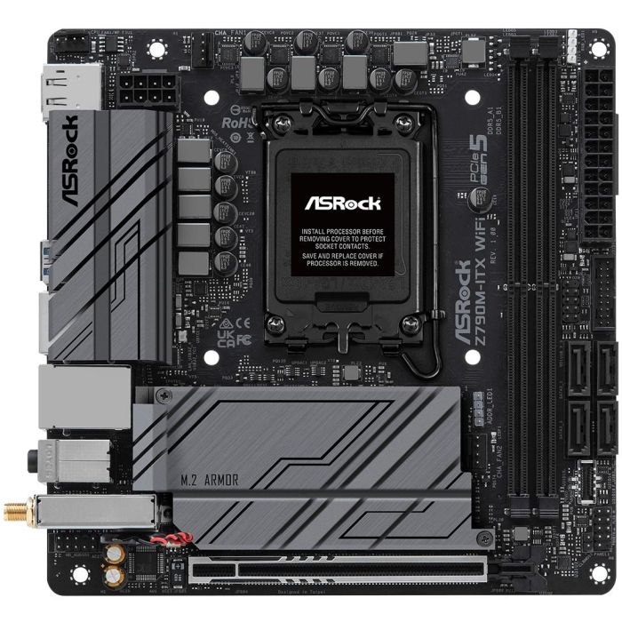 ASRock Z790M-ITX WiFi Placa Base Intel Z790 LGA 1700 Mini ITX, DDR5, Wi-Fi 6E, 90-MXBKE0-A0UAYZ 1 ASRock Z790M-ITX WiFi Placa Base Intel Z790 LGA 1700 Mini ITX, DDR5, Wi-Fi 6E, 90-MXBKE0-A0UAYZ 1