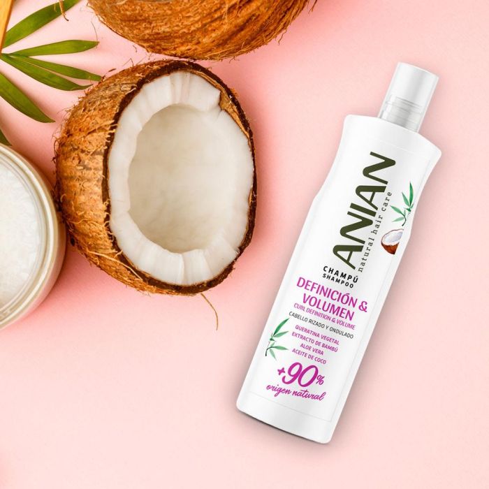 Anian Champú Vegetal Definición y Volumen para Pelo Rizado 400 ml