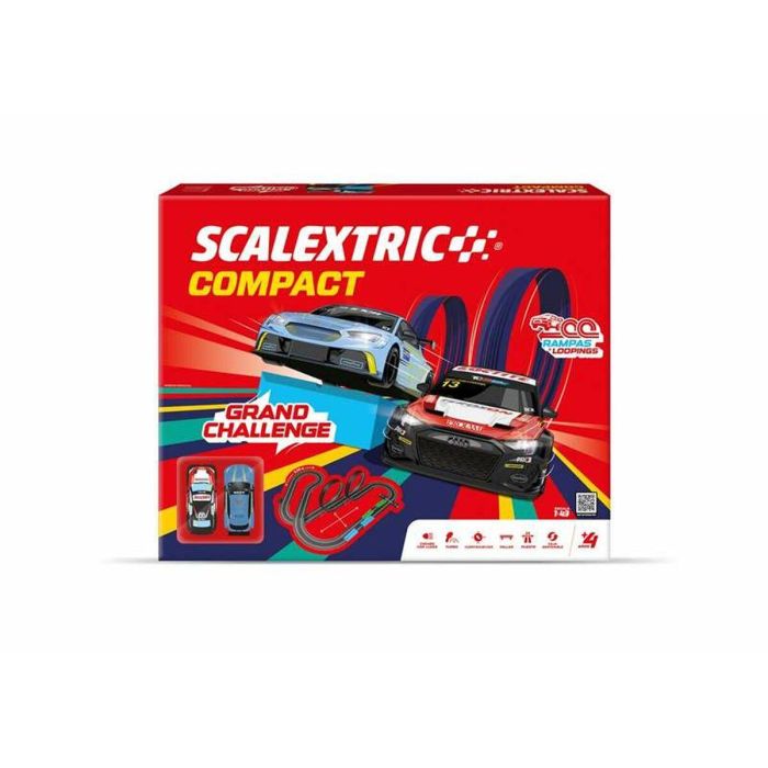 Scalextric Circuito de Slot Grand Challenge con Coches Cupra Leon y Audi RS3, Escala 1:43, Pista Compacta