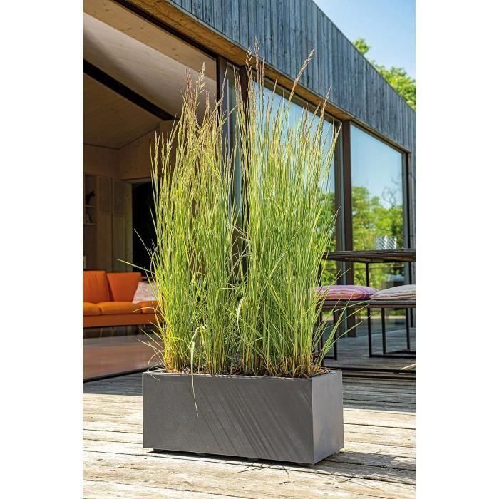 Deroma 9H924SZ Jardinera Muret Millennium R Antracita con reserva de agua, 59 cm 2 Deroma 9H924SZ Jardinera Muret Millennium R Antracita con reserva de agua, 59 cm 2