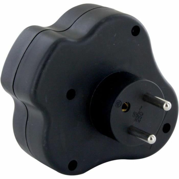 Chacon CHA5411478400042 Dominó Eléctrico 3 Tomas 16A con Interruptor, Diseño Triángulo, Negro 2 Chacon CHA5411478400042 Dominó Eléctrico 3 Tomas 16A con Interruptor, Diseño Triángulo, Negro 2