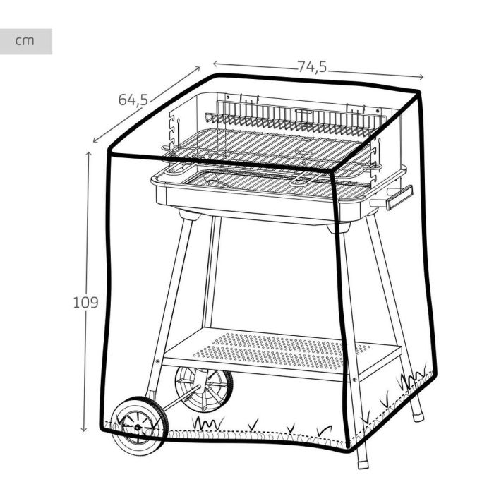 Funda Protectora para Barbacoa Aktive Negro 6 Unidades 74,5 x 109 x 64,5 cm 3 Funda Protectora para Barbacoa Aktive Negro 6 Unidades 74,5 x 109 x 64,5 cm 3