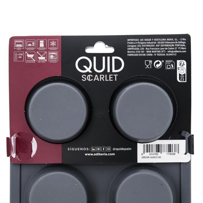 Molde 6 Cupcakes Silicona Reforzado Scarlet Quid 29x18,8x3,8 cm (12 Unidades) 3