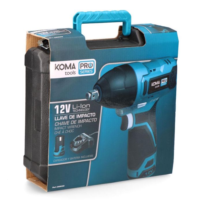 Koma Tools 12v-im-k Kit Llave de Impacto 12V con Batería 2.0Ah, Cargador y Maletín | 120 Nm, 2700 RPM, Mandril 3/8", USB-C Pro Series 4 Koma Tools 12v-im-k Kit Llave de Impacto 12V con Batería 2.0Ah, Cargador y Maletín | 120 Nm, 2700 RPM, Mandril 3/8", USB-C Pro Series 4