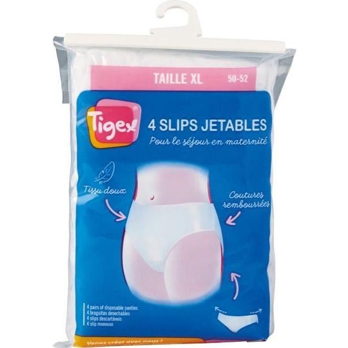 Calzoncillos desechables blancos TIGEX 4 - Talla XL