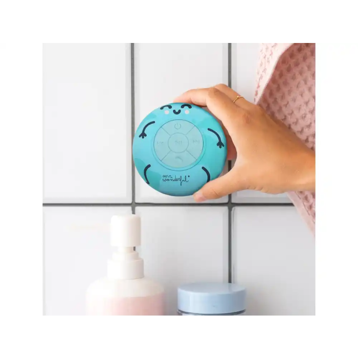Wondee Altavoz Bluetooth Waterproof Mapamundi con Ventosa para Ducha y Micrófono 6