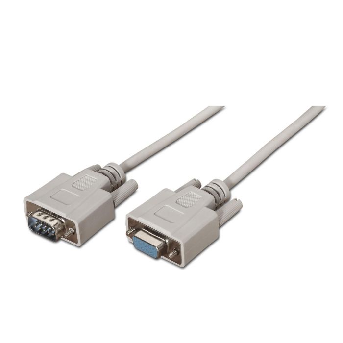 AISENS - CABLE SERIE RS232, DB9/M-DB9/H, BEIGE, 1.8M
