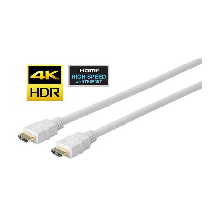 Vivolink Cable HDMI Pro 2.0 5m Blanco 18 Gbit/s 4K@60Hz de Alta Velocidad con Ethernet