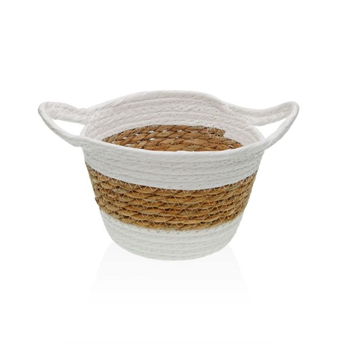 Cesta Redonda Blanca Versa con Asas 19x13 cm - Alga y Papel (2 Unidades) Cesta Redonda Blanca Versa con Asas 19x13 cm - Alga y Papel (2 Unidades)