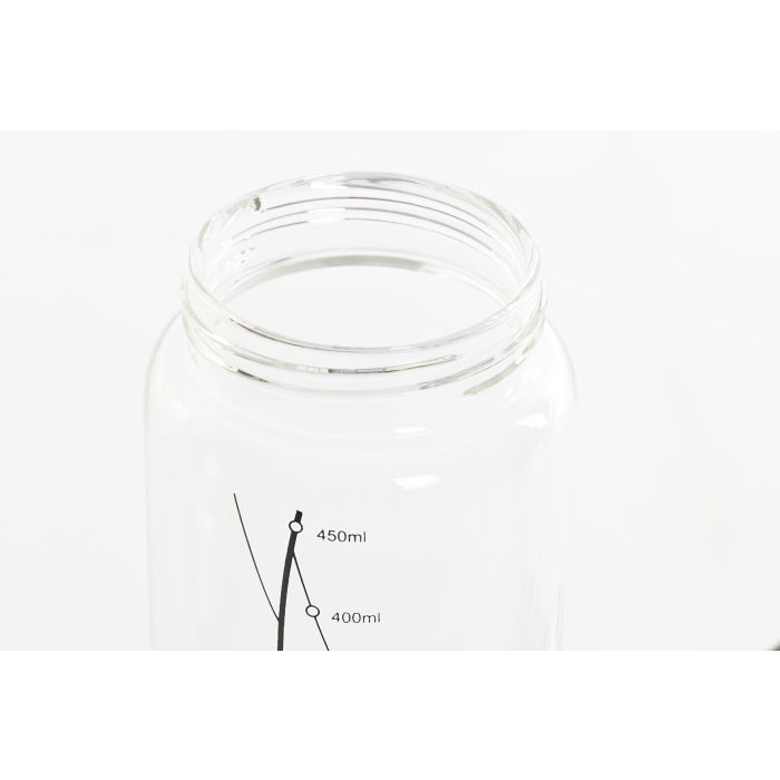 DKD Home Decor Aceitera Vinagrera Transparente Negro Borosilicato Inox 7 x 22 x 10.5 cm 2