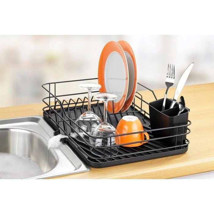 Escurreplatos de metal con bandeja Quttin 43.5 cm (4 Unidades) 6 Escurreplatos de metal con bandeja Quttin 43.5 cm (4 Unidades) 6