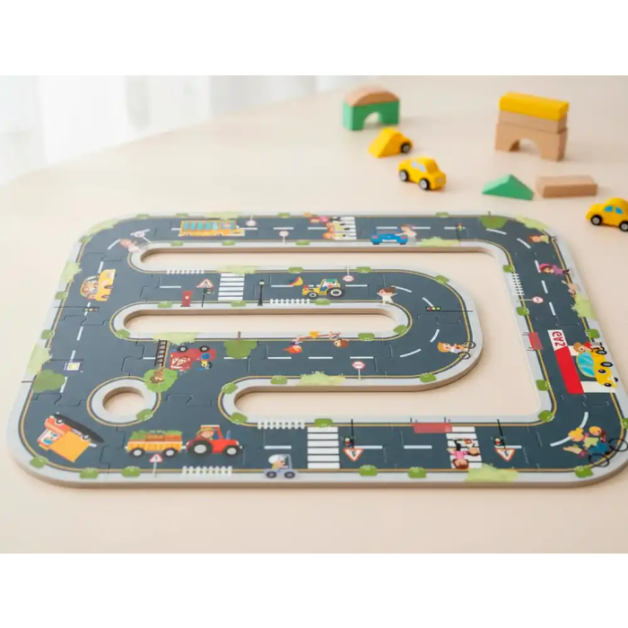 Imaginovo Puzle Infantil Madera Ciudad de Carretera +3 Años 21 Piezas 22x22x6.4cm 1