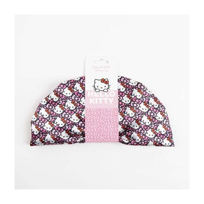 Cerdá Gorro de Ducha para Niñas, Diseño Hello Kitty. Color Rosa. Edad Mínima Recomendada 3 Años. Dimensiones 27 x 27 x 1 cm.