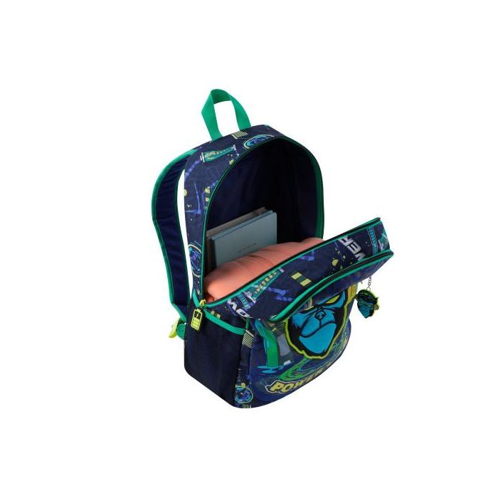 Totto Mochila Morral Kong Lab L MJ04KLB003-2410-8JDL, Azul Marino, Poliéster, Acolchada, Bolsillos Laterales 3