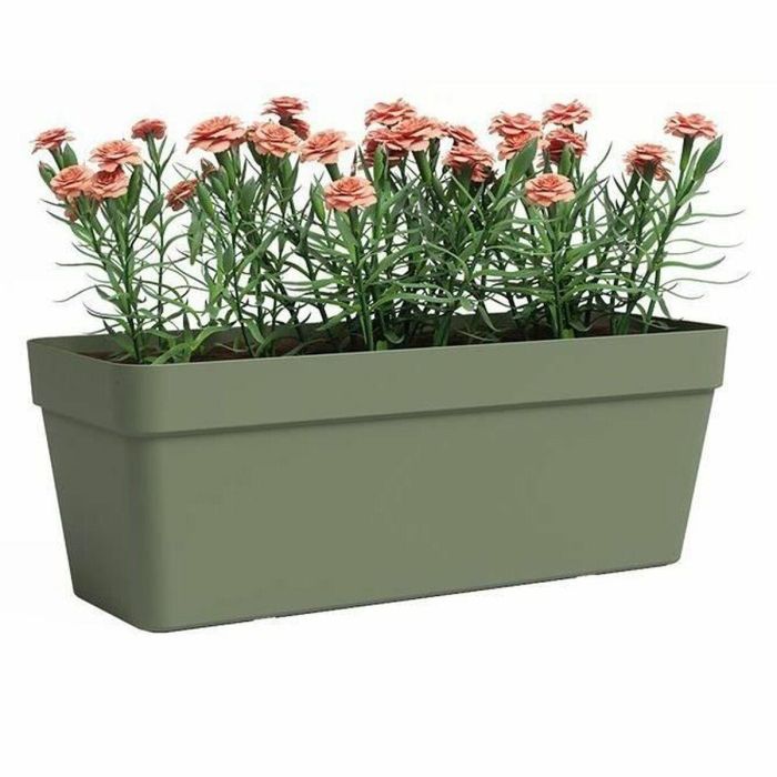 Jardinera - Plástico - Verde Ceniza - Rectangular - L49.9 x D20 x H18.1cm - ARTEVASI 1