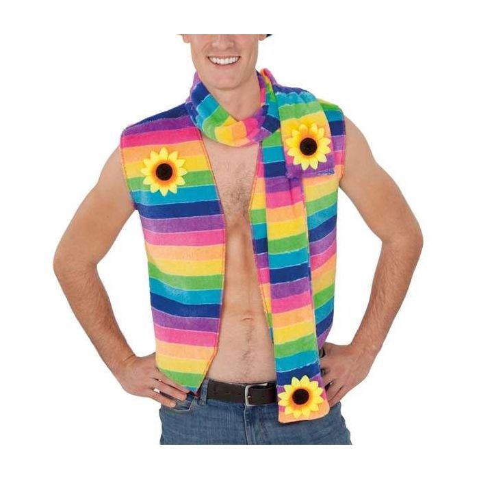My Other Me Chaleco adulto Rainbow Multicolor Talla 54 100% Poliéster 2