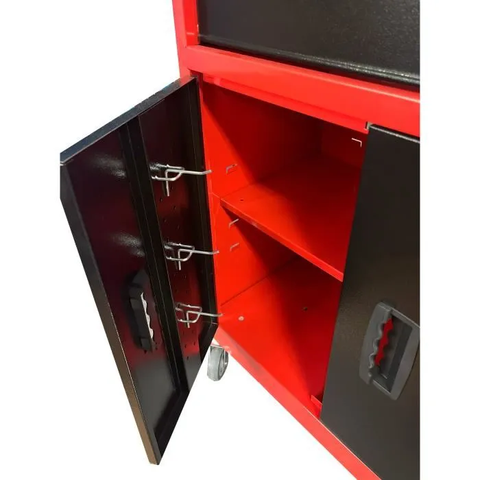 Defpro Carro de Taller Metálico con 7 Cajones y Contenedor Vacío 3