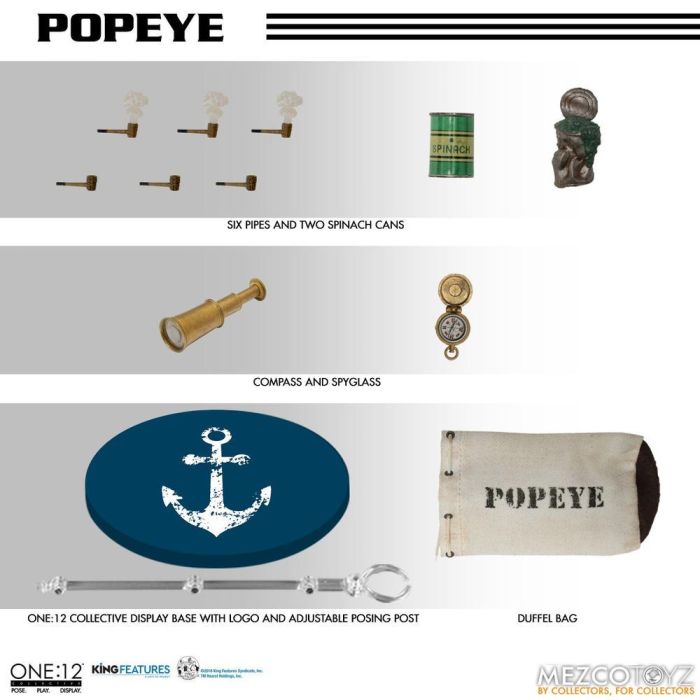 Figura Mezco Toyz Popeye One:12 Collective 1 Figura Mezco Toyz Popeye One:12 Collective 1