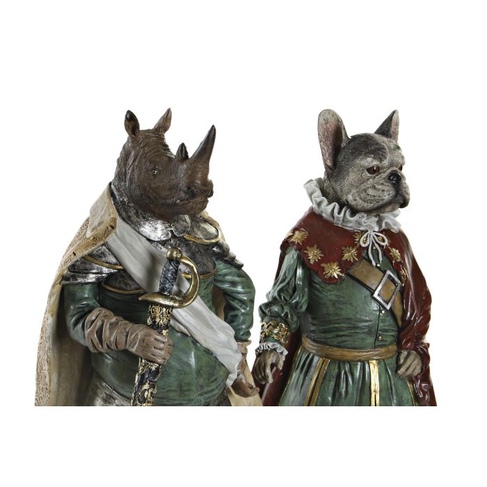 DKD Home Decor Figura Animal Napoleon Multicolor Resina 15 x 42 x 20 cm (2 Unidades) 1