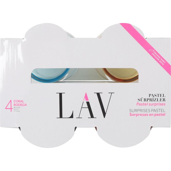 LAV Set 4 Vasos Sidra 520cc Medidas 9x9x12 cm (6 Cajas)