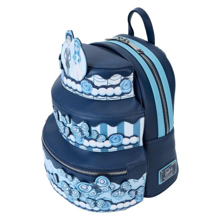Loungefly Mochila Wedding Cake La Novia Cadaver, Piel Vegana, Tamaño 22,5x26,25x0cm, Bolsillo Frontal y Lateral, Detalles en Relieve y Estampados 2 Loungefly Mochila Wedding Cake La Novia Cadaver, Piel Vegana, Tamaño 22,5x26,25x0cm, Bolsillo Frontal y Lateral, Detalles en Relieve y Estampados 2