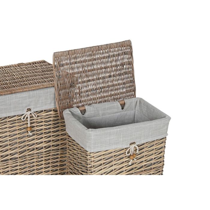 Cesta Ropa Basicos DKD Home Decor Beige Natural 35 x 55 x 47 cm Set de 5 2