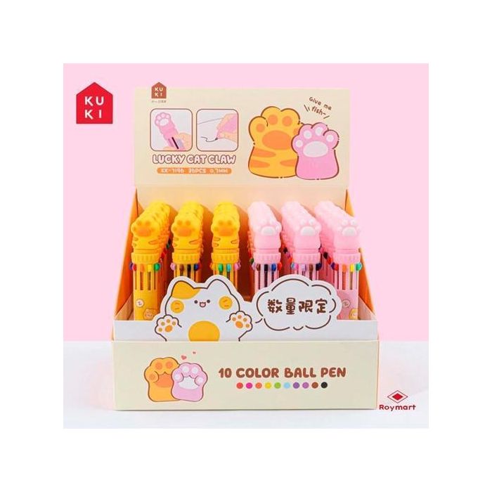 Roymart Bolis De 10 Colores Lucky Cat Claw Surtidos Expositor 36 Unidades