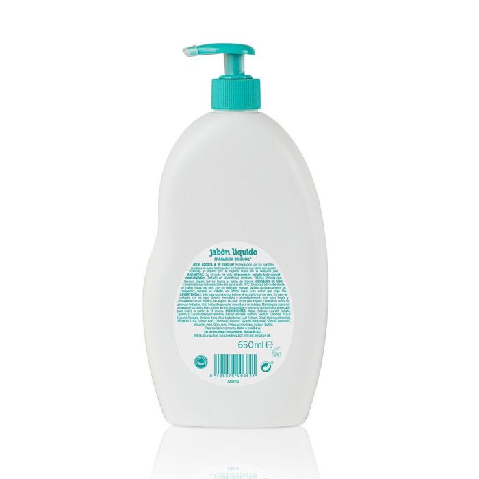 Nenuco Jabón Líquido Original Gel de Baño para Bebé con Vitamina E y Aloe Vera, Aroma Suave, 650 ml
