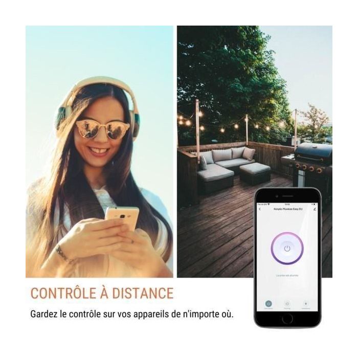 Enchufe exterior - KONYKS - Pluviose FR - WiFi - Blanco 4